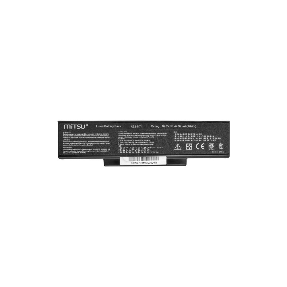 Produktbild för Battery Mitsu for notebook Asus K72, K73, N73, X77 (10.8V-11...