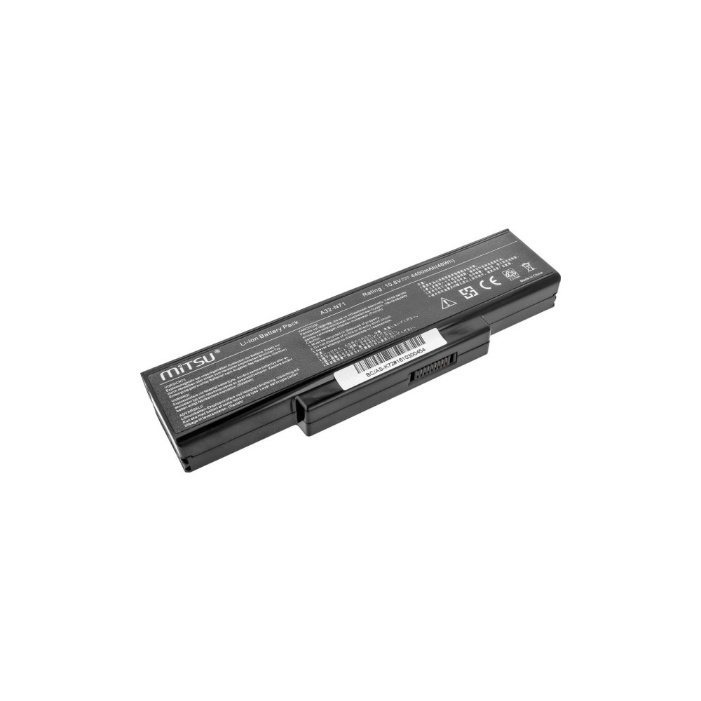 Produktbild för Battery Mitsu for notebook Asus K72, K73, N73, X77 (10.8V-11...
