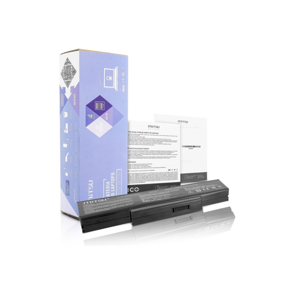 Produktbild för Battery Mitsu for notebook Asus K72, K73, N73, X77 (10.8V-11...