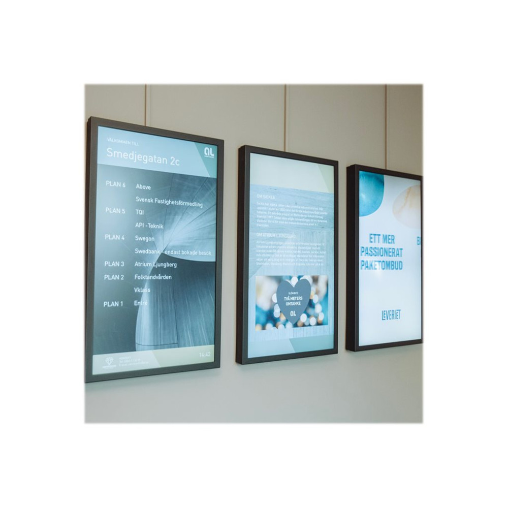 Produktbild för HI-ND Wall Casing PROTECT 75" Portrait monteringssats - för LCD-display - svart, RAL 9005