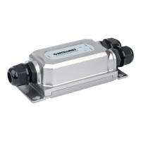 Produktbild för Intellinet Outdoor Vandalproof Gigabit High-Power PoE+ Injector, One 30 W Port, IEEE 802.3at/af Compliant, IP67 Waterproof, IK10 Vandal-proof, Metal Housing - strömtillförsel - 30 Watt