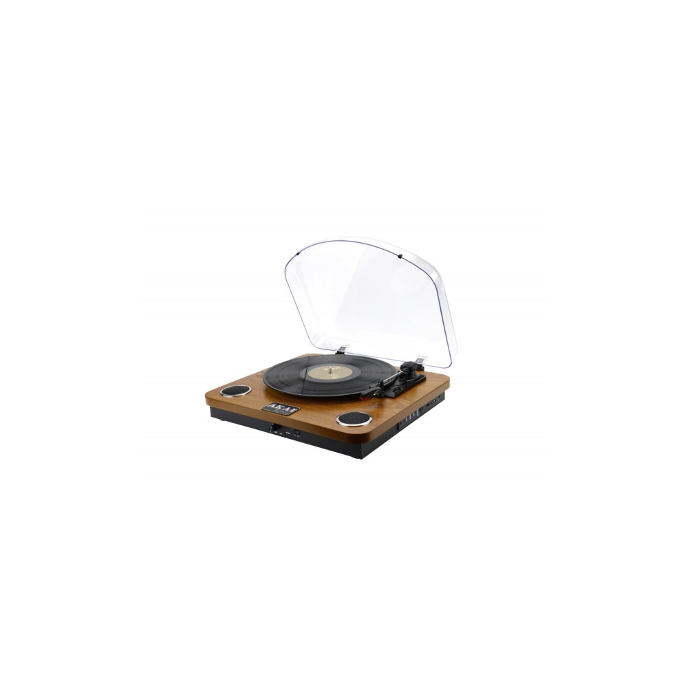 Produktbild för Akai ATT-11BT, Remdriven skivtallrik, Brun, 33,45,78 RPM, Au...