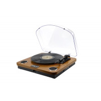 Produktbild för Akai ATT-11BT, Remdriven skivtallrik, Brun, 33,45,78 RPM, Au...