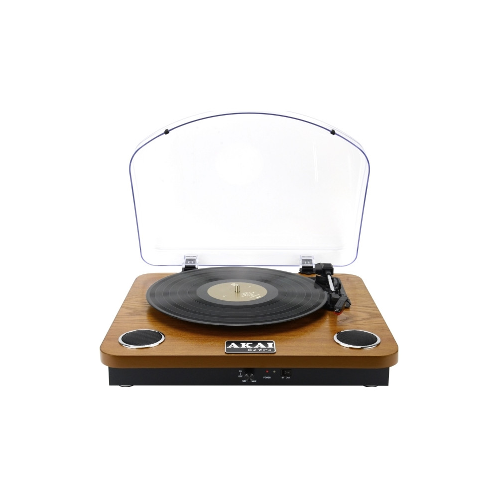 Produktbild för Akai ATT-11BT, Remdriven skivtallrik, Brun, 33,45,78 RPM, Au...