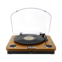 Produktbild för Akai ATT-11BT, Remdriven skivtallrik, Brun, 33,45,78 RPM, Au...