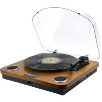 Produktbild för Akai ATT-11BT, Remdriven skivtallrik, Brun, 33,45,78 RPM, Au...