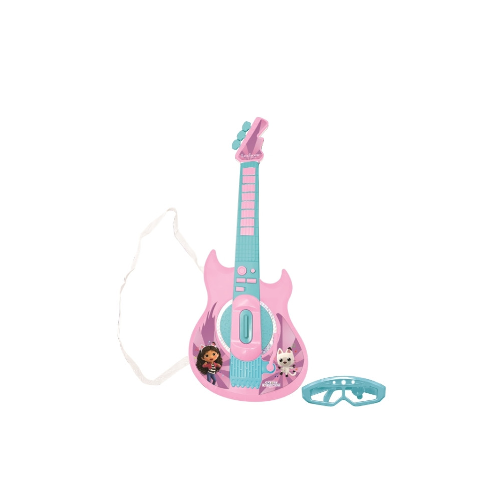 Produktbild för Gabby's Dollhouse Elektrisk Gitarr med Ljus och Glasögon med...