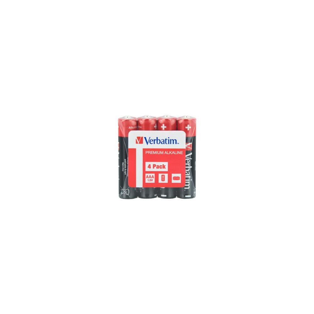 Produktbild för Verbatim batteri - 4 x AAA / LR03 - alkaliskt