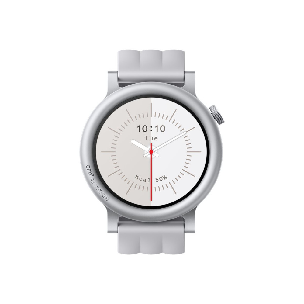 Produktbild för CMF Watch 3 Pro - metall - smart klocka med rem - ljusgrå