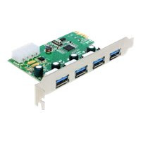 Produktbild för Delock PCI Express Card > 4 x external USB 3.0 - USB-adapter - PCIe 2.0 - USB 3.0 x 4