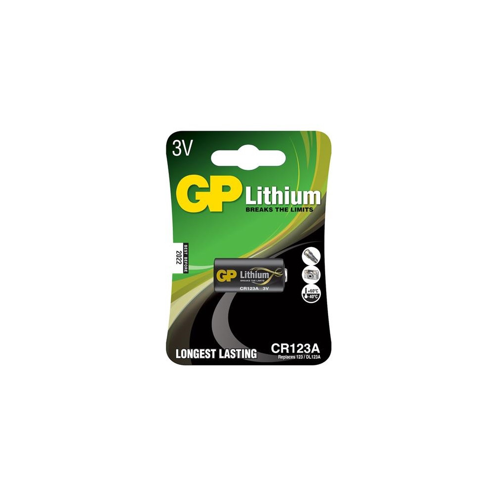 Produktbild för GP Batterier Litium CR123A, Engangsbatteri, CR123A, Litium,...