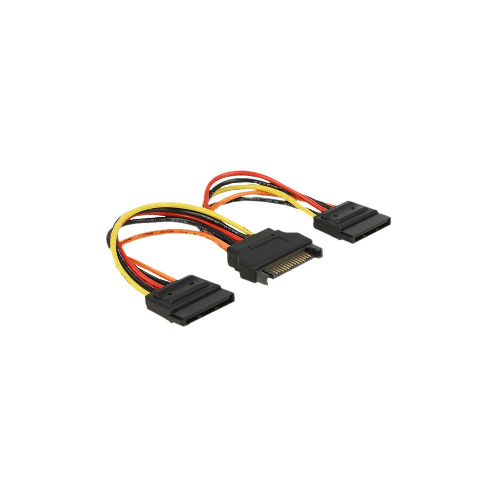 Produktbild för Delock - strömkabel - SATA-ström till SATA-ström - 15 cm