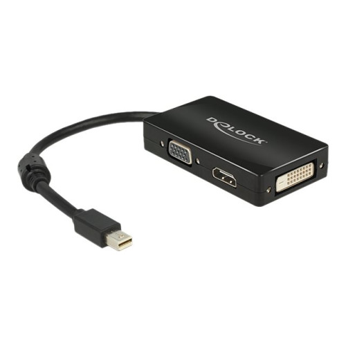 DeLOCK Delock Delock Adapter mini Displayport 1.1 male > VGA / HDMI / DVI female Passive - videokonverterare - svart