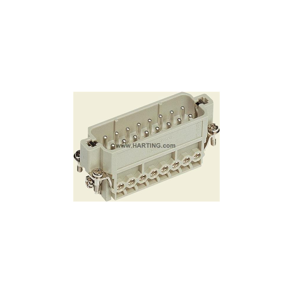 Produktbild för Harting 09 20 016 2612 Stiftindsats Han® A 16 + PE Skruer 1...