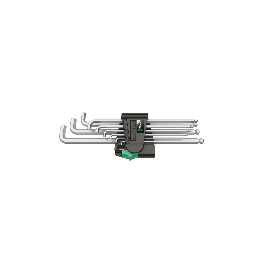 Produktbild för Wera 950/9 Hex-Plus 4 Vinkelskruvmejselsats, metriska mått,...