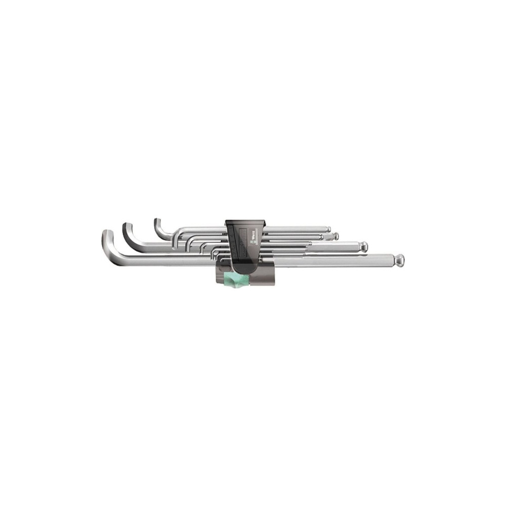 Produktbild för Wera 950/9 Hex-Plus 4 Vinkelskruvmejselsats, metriska mått,...