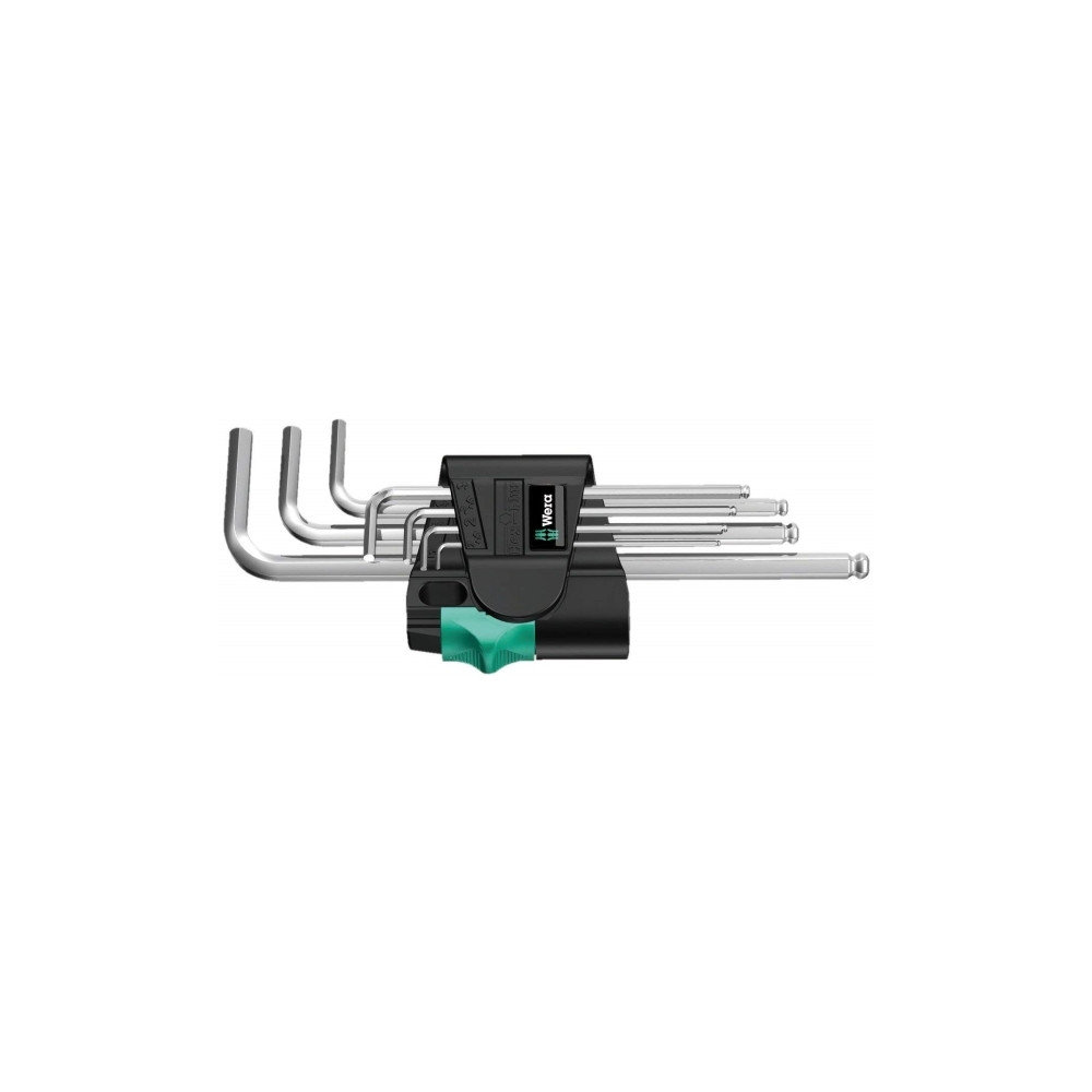 Produktbild för Wera 950/9 Hex-Plus 4 Vinkelskruvmejselsats, metriska mått,...