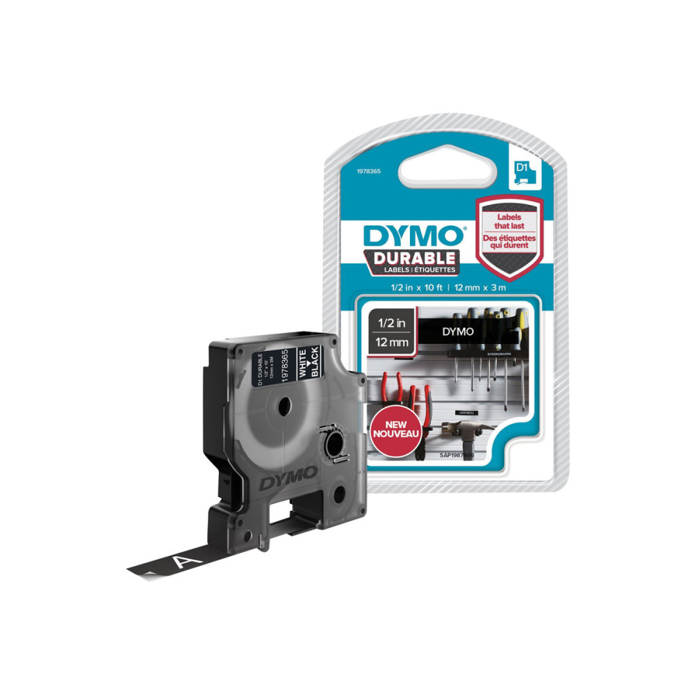 Produktbild för DYMO D1 - etiketttejp - 1 kassett(er) - Rulle (1,2 cm x 3 m)