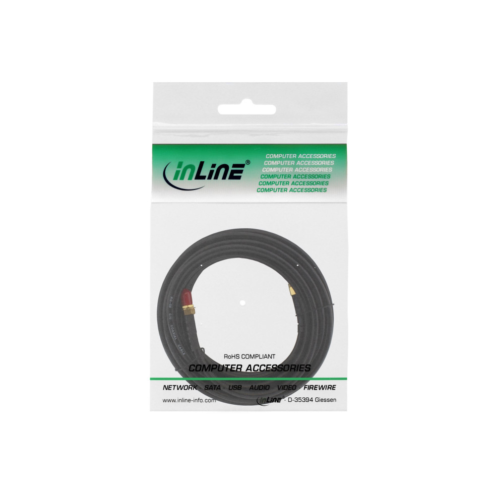 Produktbild för InLine WLAN Cable - antennkabel - 3 m - svart