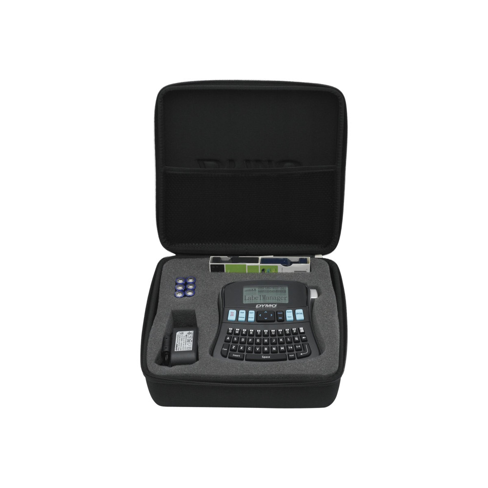 Produktbild för DYMO LabelMANAGER 210D Kit - etikettskrivare - svartvit - termisk överföring