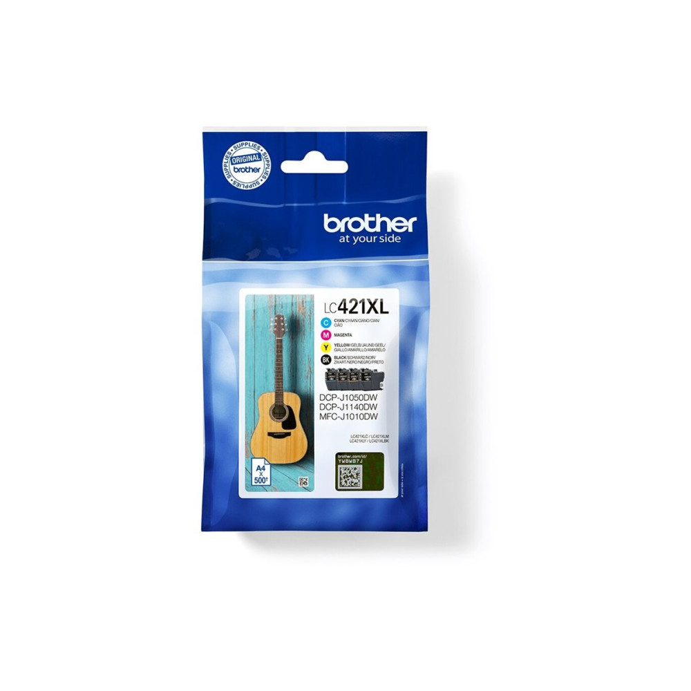 Produktbild för Brother LC421XL - 4-pack - XL - svart, gul, cyan, magenta - original - bläckpatron