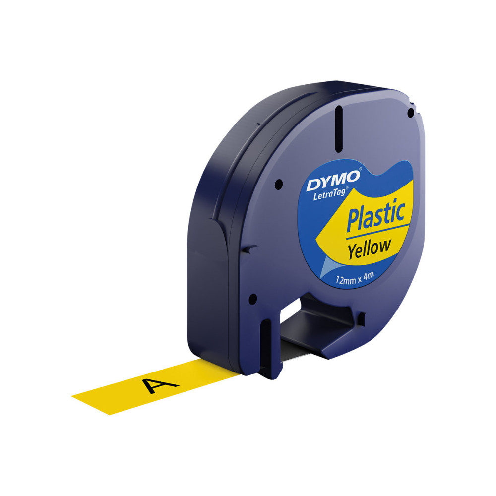 Produktbild för DYMO LetraTAG - tejp - 1 kassett(er) - Rulle (1,2 cm x 4 m)