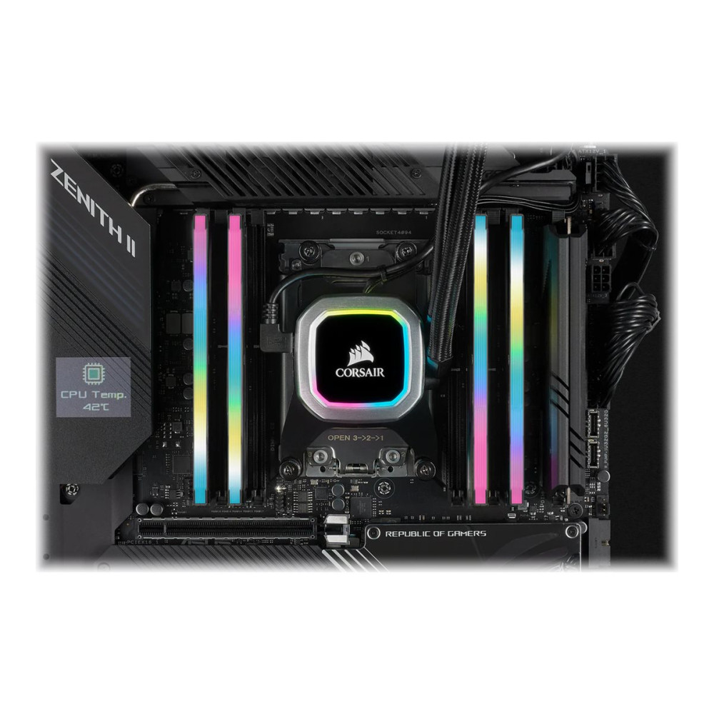 Produktbild för CORSAIR Vengeance RGB PRO SL - DDR4 - sats - 16 GB: 2 x 8 GB - DIMM 288-pin / PC4-25600 - ej buffrad