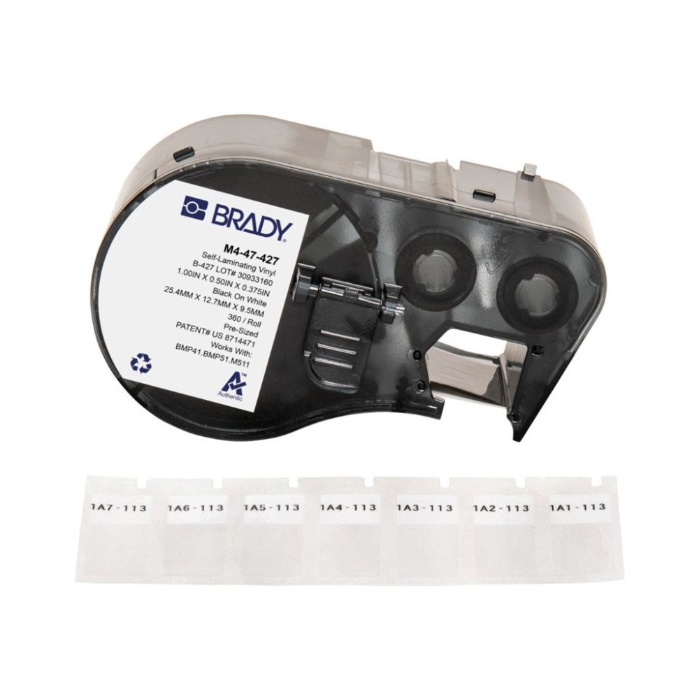 Produktbild för Brady B-427 - självlaminerande etiketter - matt - 360 etikett (er) - 12.7 x 25.4 mm