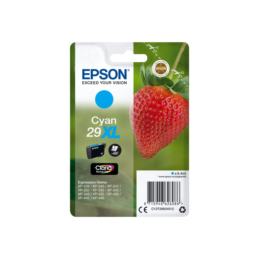 Produktbild för Epson 29XL - XL - cyan - original - bläckpatron