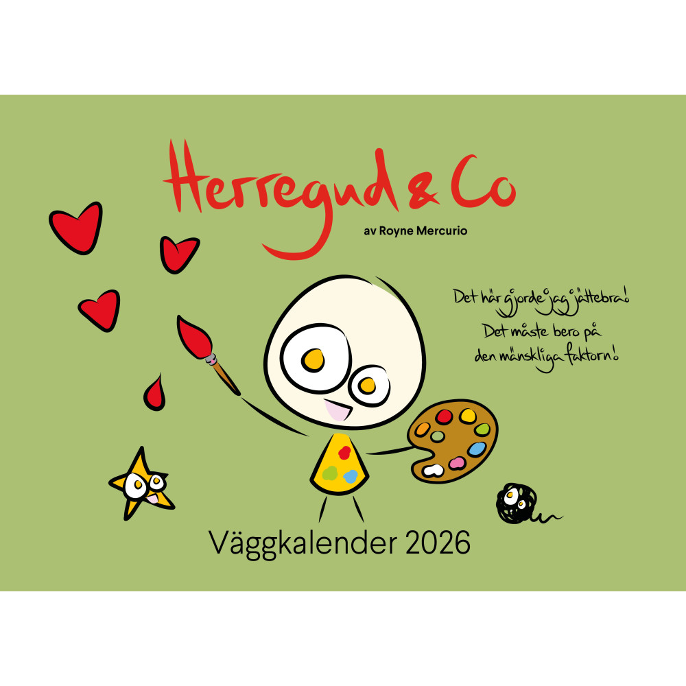 Produktbild för Herregud & Co Väggkalender 2026 (bok)