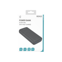Produktbild för DELTACO PB-C1008 power bank - Li-pol - 2 x USB, USB-C - 20 Watt