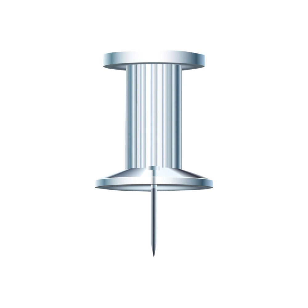 Produktbild för Exacompta - tryckstift - 10 mm huvuddiameter, 7 mm nål - kristall - paket med 25
