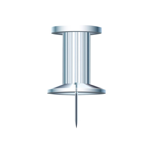 EXACOMPTA Exacompta - tryckstift - 10 mm huvuddiameter, 7 mm nål - kristall - paket med 25