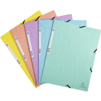 Produktbild för Elastiska mappar 5-pack pastellfärger, 24x32cm, passar A4, e...