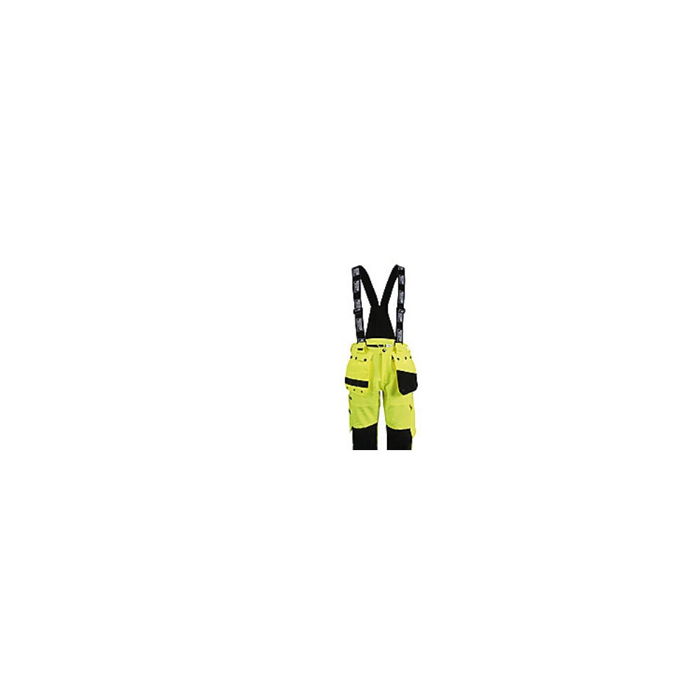 Produktbild för Lyngsøe regnbyxor stretch L – Hi-Vis gul, andningsbara regnb...