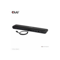 Produktbild för Club 3D - dockningsstation - USB-C - 2 x HDMI, DP - 1GbE