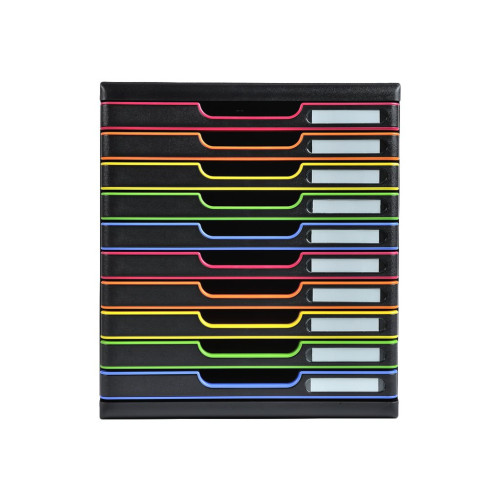 EXACOMPTA Ecoblack MODULO A4+ - lådskåp - svart, harlekin - Förvaring till kontoret