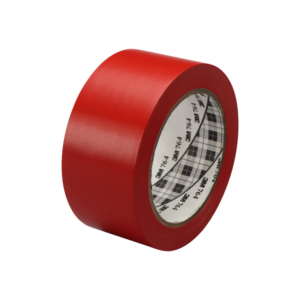 Produktbild för 3M 764i markeringstejp - 50 mm x 33 m - röd