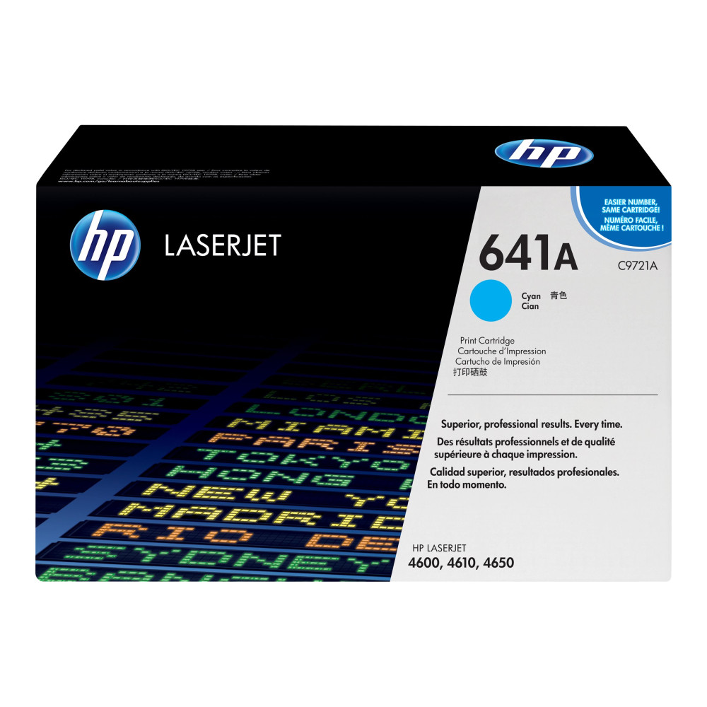 Produktbild för HP 641A - cyan - original - LaserJet - tonerkassett (C9721A)