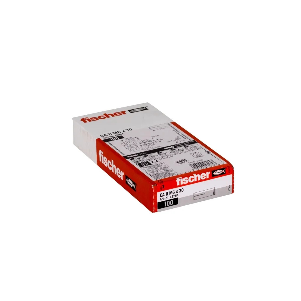 Produktbild för Fischer 48264, Väggplugg, Betong, M6, ETA-07/0135, ETA-07/01...
