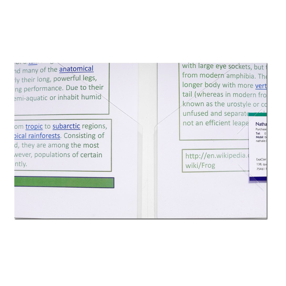 Produktbild för Exacompta - fickmapp - för A4 - kristall (paket om 10)