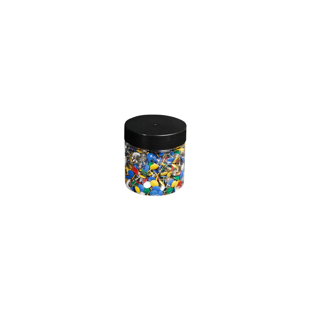Produktbild för Exacompta - häftstift - 9 mm huvuddiameter, 9 mm nål - blandade färger - paket med 1000