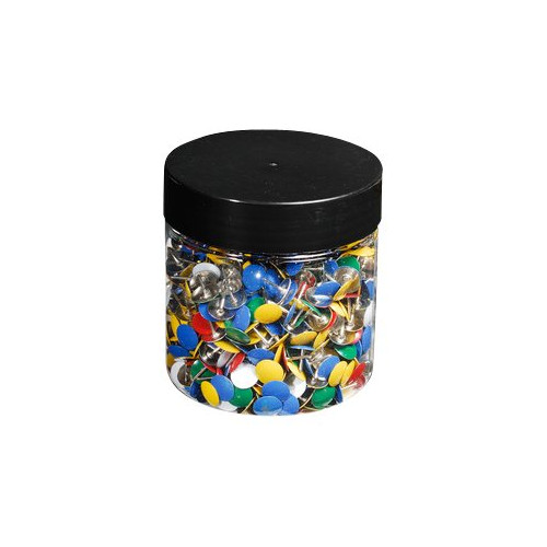 EXACOMPTA Exacompta - häftstift - 9 mm huvuddiameter, 9 mm nål - blandade färger - paket med 1000