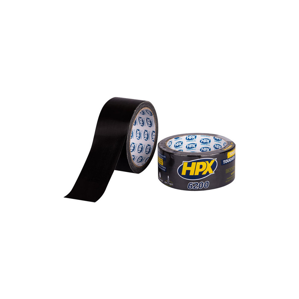 Produktbild för HPX 6200 tygtejp - 48 mm x 25 m - svart (paket om 30)