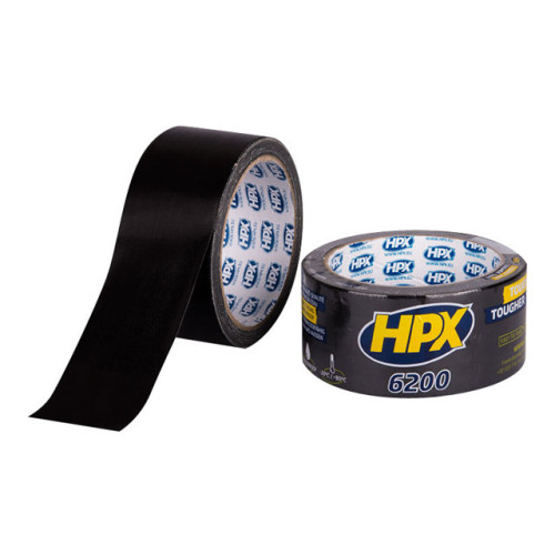 HPX HPX 6200 tygtejp - 48 mm x 25 m - svart (paket om 30)