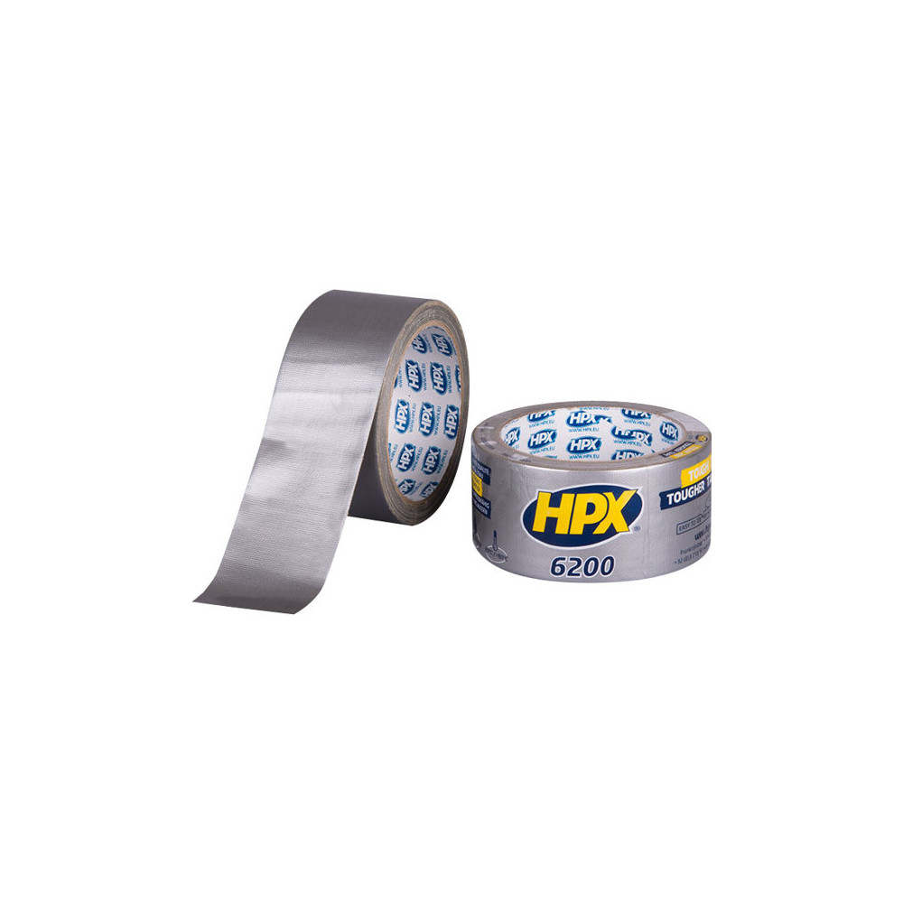 Produktbild för HPX 6200 tygtejp - 48 mm x 25 m - silver (paket om 30)