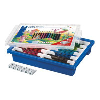 Produktbild för STAEDTLER Noris colour 185 - färgpenna - svart, röd, blå, grön, ljusblå, orange, magenta, persika, ljusgul, mörkt malvafärgad, pilgrön, van dyke-brun (paket om 288)