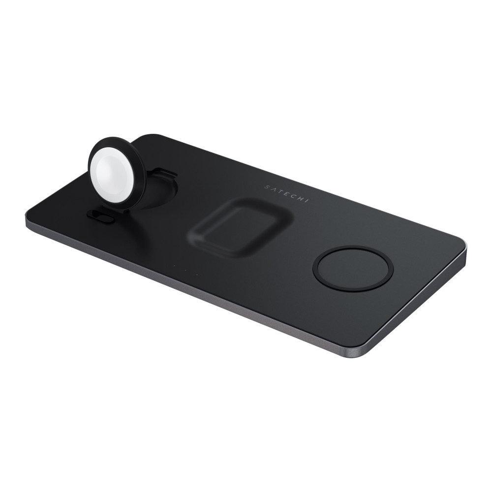 Produktbild för Satechi Trio Wireless Charging Pad trådlös laddningsmatta/nätadapter - + växelströmsadapter - 24 Watt