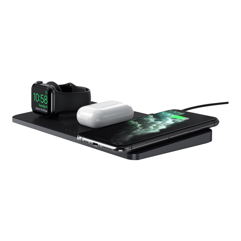Produktbild för Satechi Trio Wireless Charging Pad trådlös laddningsmatta/nätadapter - + växelströmsadapter - 24 Watt