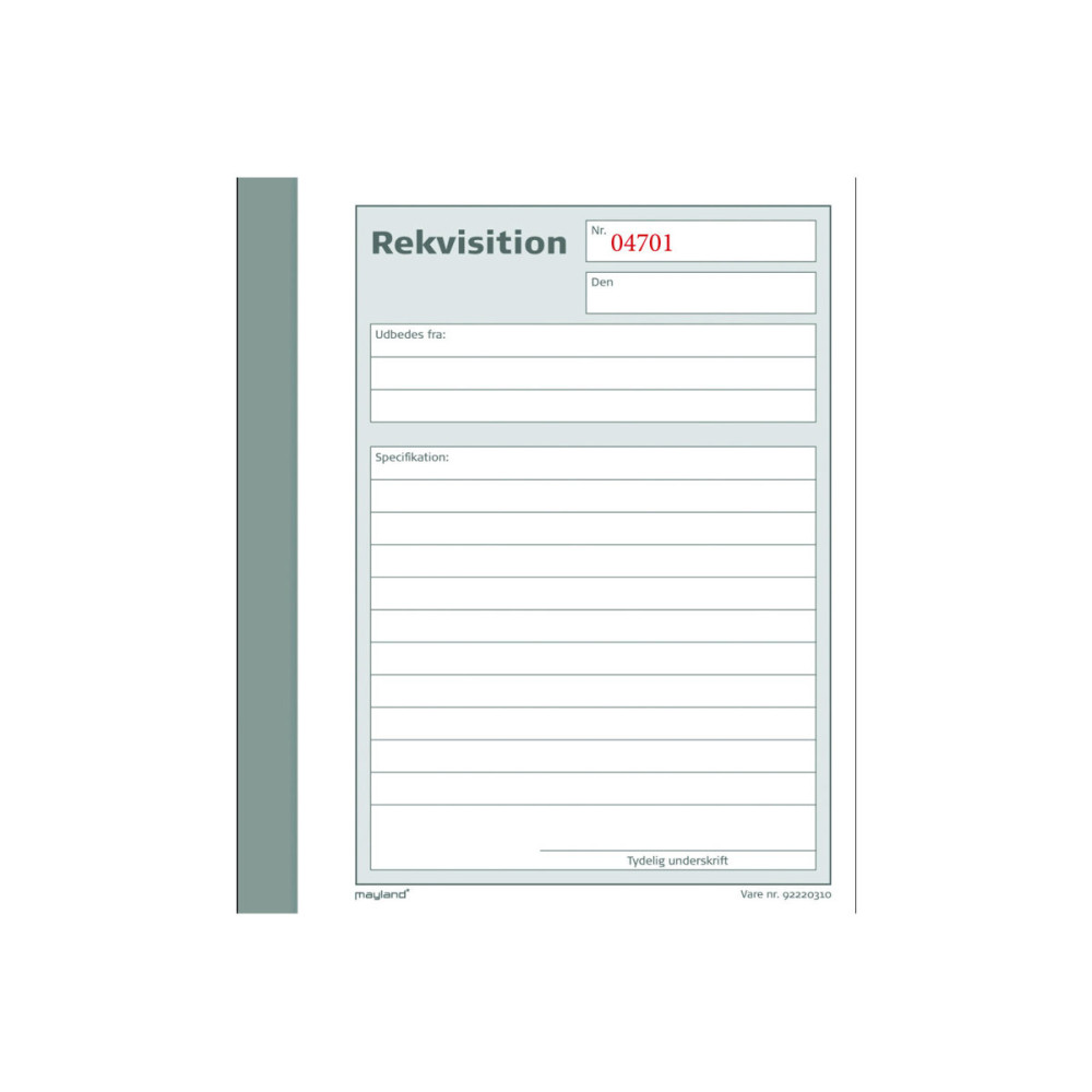 Produktbild för Mayland - beställningsbok - 50 ark - 108 x 150 mm - Kopia